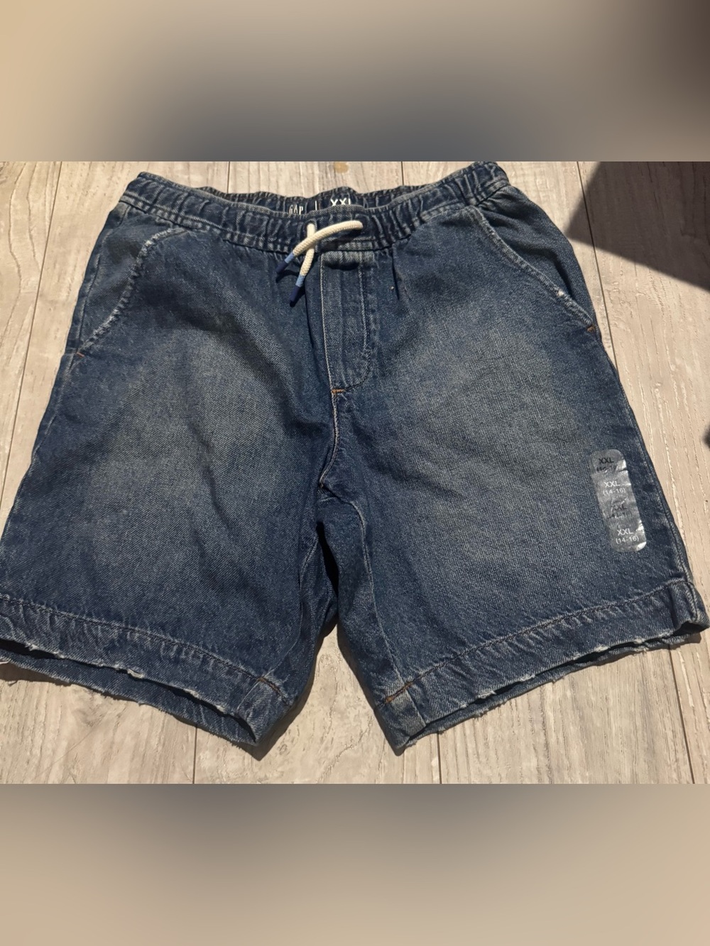 GAP Boy's Dark Blue Denim Drawstring Shorts